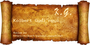 Kolbert Gyöngyi névjegykártya