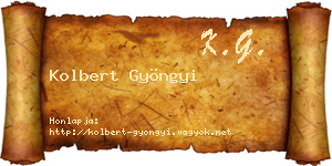 Kolbert Gyöngyi névjegykártya