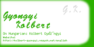 gyongyi kolbert business card